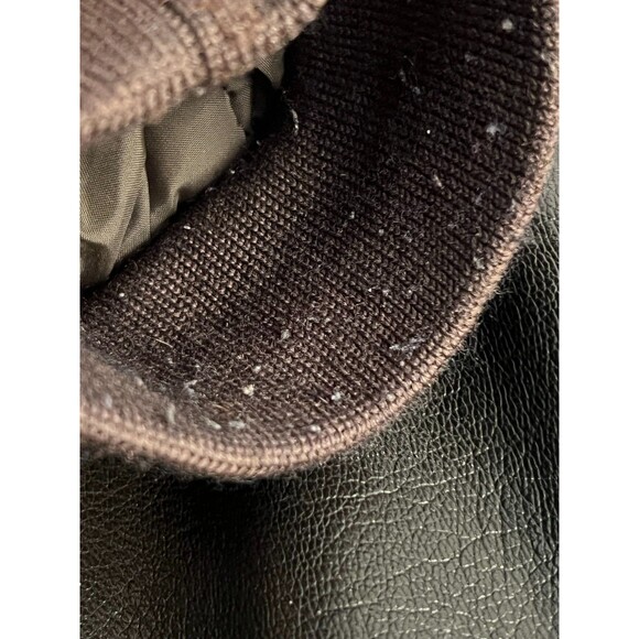 Vtg LL BEAN Goatskin Leather A2 Bomber Jacket Men's L Tall Brown Flight Coat USA - Picture 13 of 14